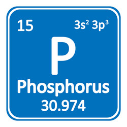 periodic table element phosphorus icon vector image