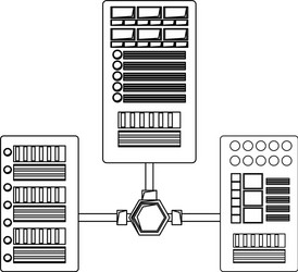 database servers storages vector image