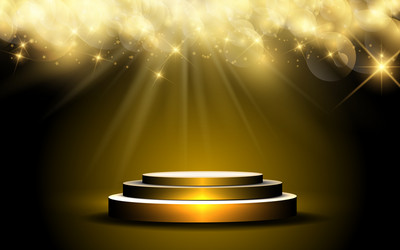 golden podium vector image