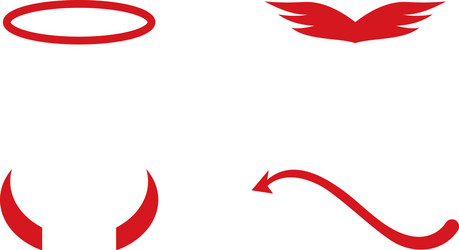 Devil angel logo vector