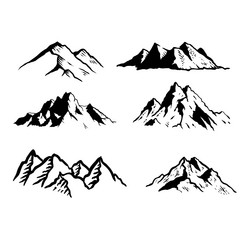 mountain set vector image