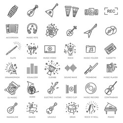 music web icon set vector image