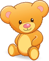 cute cuddly teddy bear vector image