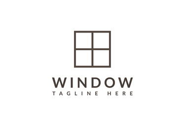 outline window logo vector image