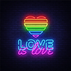 love is neon text design template vector image