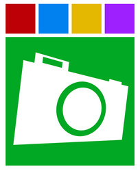 Small photo camera icon hobby photography concept vector