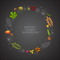 autumn abstract floral background with place vector image