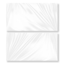 transparent polyethylene plastic warp with shadow vector image