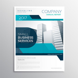 stylish blue business brochure creative design vector image