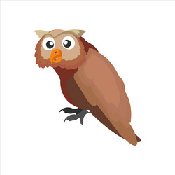 Cute animal owl clip art bird cartoon character vector