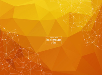 Abstract polygonal orange background vector