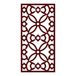 cnc pattern with butterfly decorative panel vector image