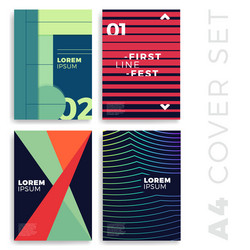 covers modern abstract design templates set vector image