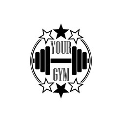 gym symbol black vector image