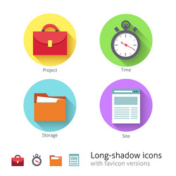 office management icons set vector image