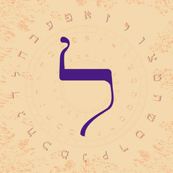 hebrew alphabet vector image