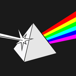 Prism and ray of light vector