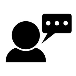 person icon in conversation vector image