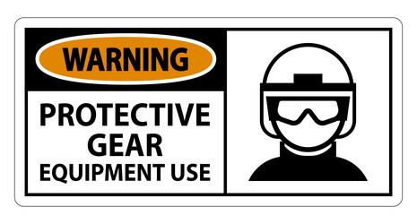 warning safety or protective gear and equipment vector image