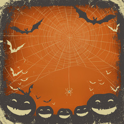 halloween background grunge frame vector image