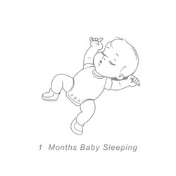 little ba2 month badevelopment vector image