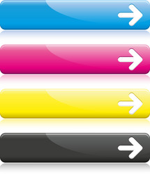 cmyk arrow lines vector image