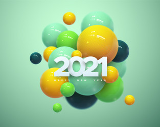 happy new 2021year vector image