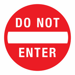 Do not enter round sign eps10 vector