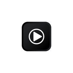 video play button icon modern design black vector image