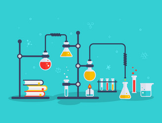 Chemistry laboratory test design vector