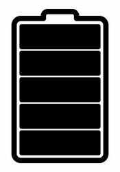 Battery charging icon vector