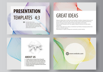 set of business templates for presentation slides vector image