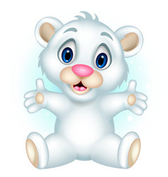 cute polar bear cartoon vector image