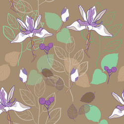 Botanical print seamless pattern vector