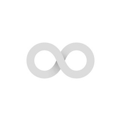 infinity icon vector image