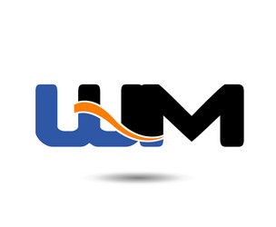 wm initial company group logo vector image