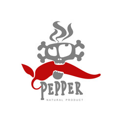 chili pepper logo vector image