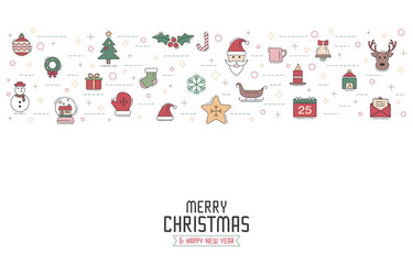 christmas greeting card or invitation background vector image