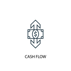 cash flow concept line icon simple element vector image