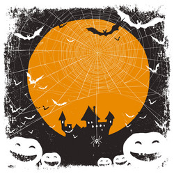 halloween with isolated borders vector image