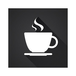 flat icon of simple coffee cup vector image