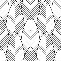 art deco pattern black white background vector image