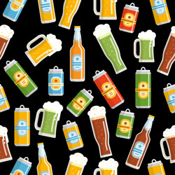 beer festival seamless pattern vector