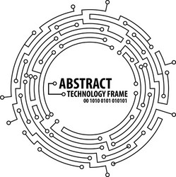 Abstract technology round frame vector