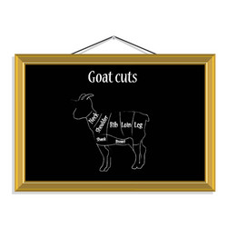 goat cuts vector image