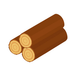 wooden log vector image