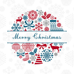 christmas greeting card vector image