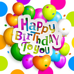 happy birthday greeting card vector image