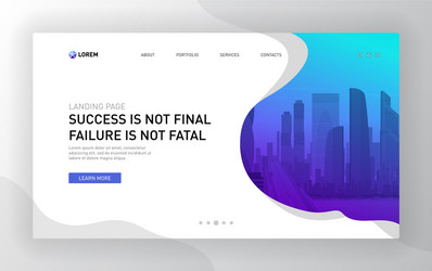 landing page template for business vector image