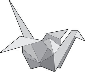 origami paper crane vector image